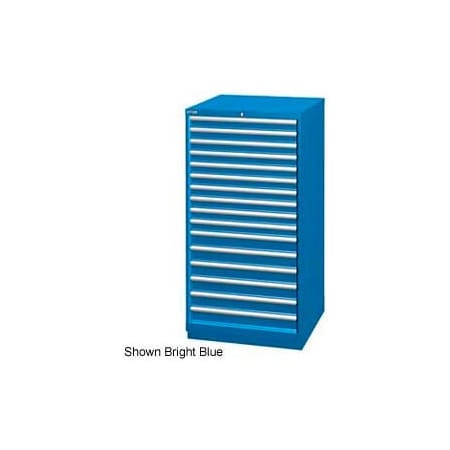 Lista International Lista 28-1/4"W Cabinet, 16 Drawer, 296 Compart - Bright Blue, No Lock XSSC1350-1601BBNL
